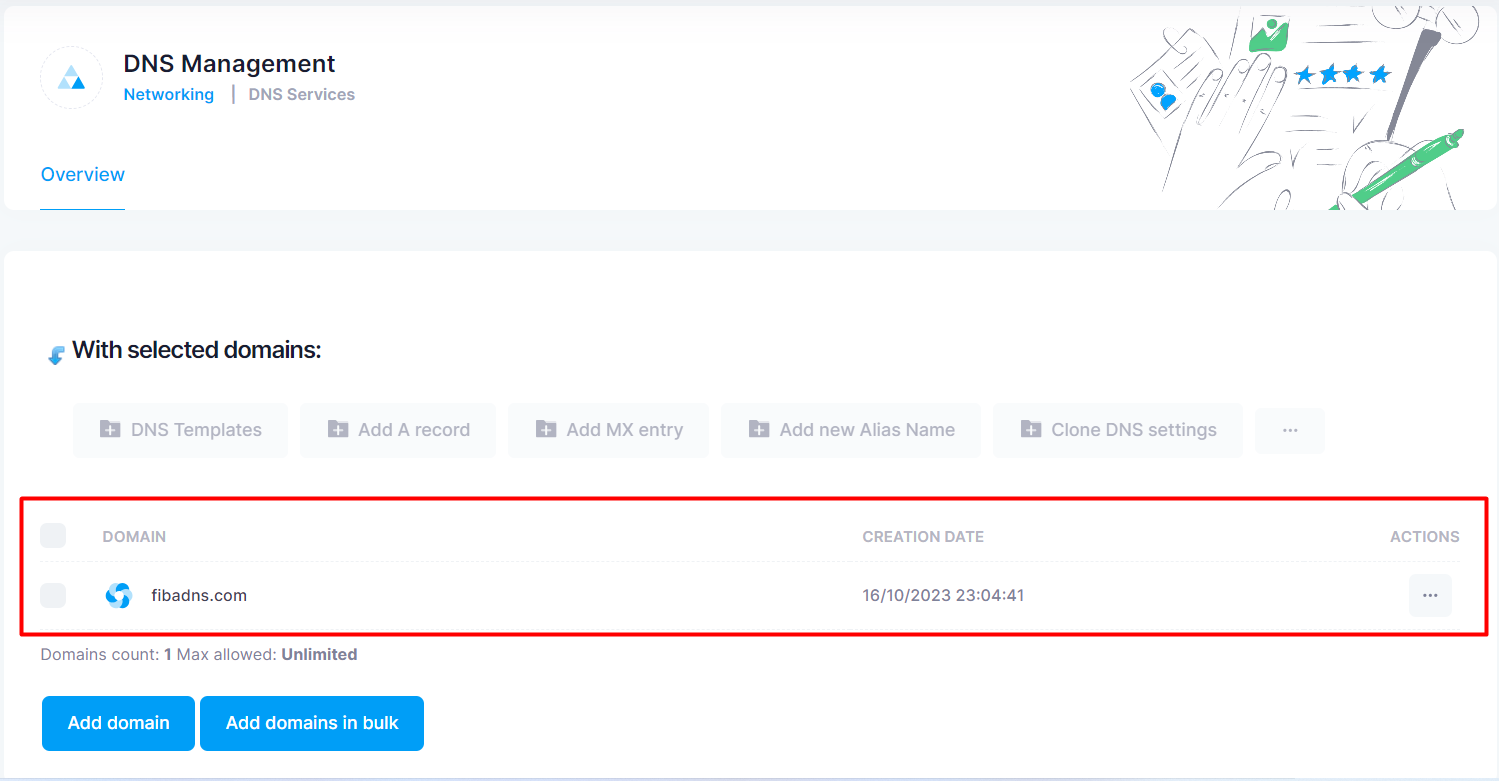 DNS alan adı listesi