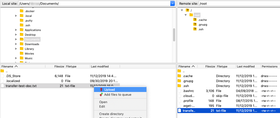 FileZilla ile dosya yükleme